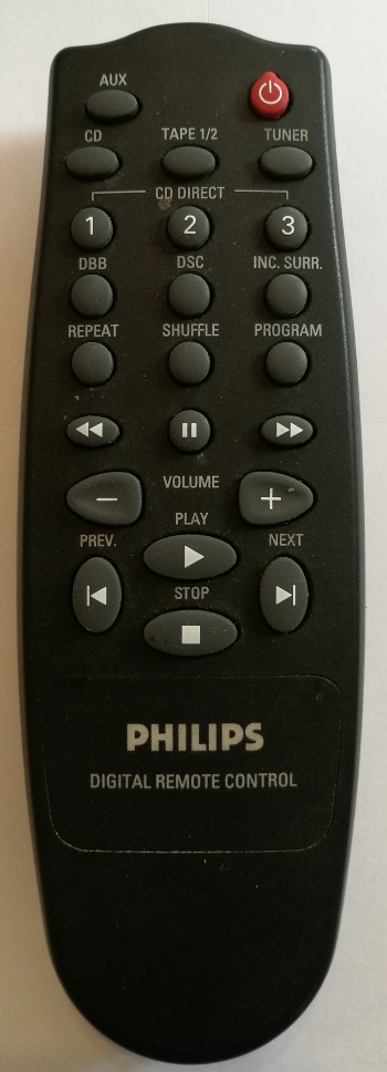 Philips RC07102 replacement remote control different look