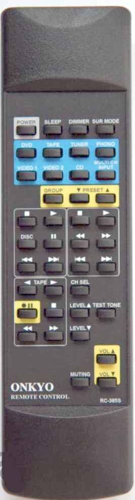 Onkyo RC-385S, TX-DS474 replacement remote control same destription as original