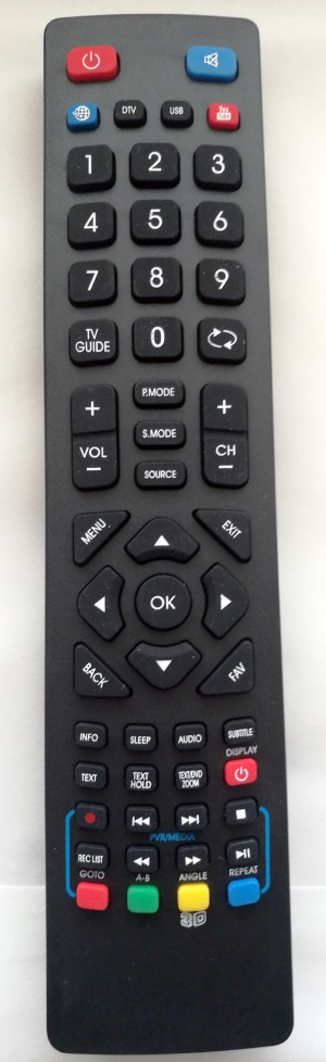 Blaupunkt replacement remote control copy with the function YOU tube