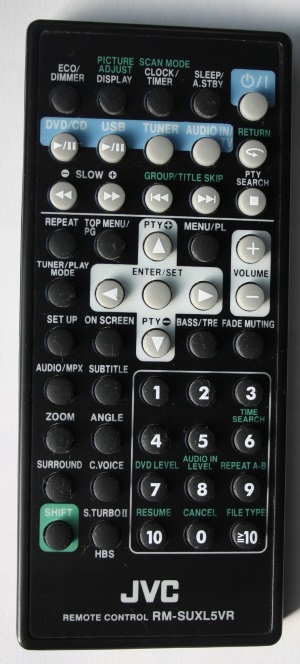 JVC RM-SUXL5VR replacement remote control different look