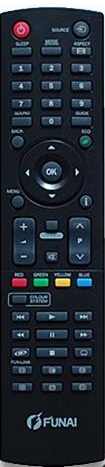 Funai LH850-M22 (A0C72EP) / LH851-M22 (A0C73EP) replacement remote control different look