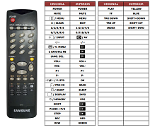 Samsung TVP3350X replacement remote control copy