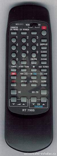 PHILIPS VCR - VR253, VR254, VR454. RT7905 replacement remote control