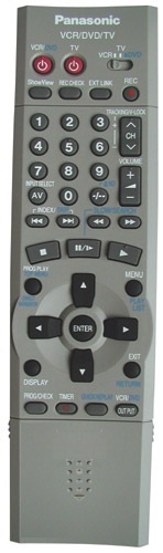 PANASONIC EUR7615KSO , EUR7615KS0 replacement remote DVD/VCR control NV-VP30EP-S, NV-VP30