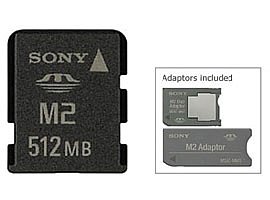 SONY MS-A512W/K Card Memory Stick Micro including reduction to MS