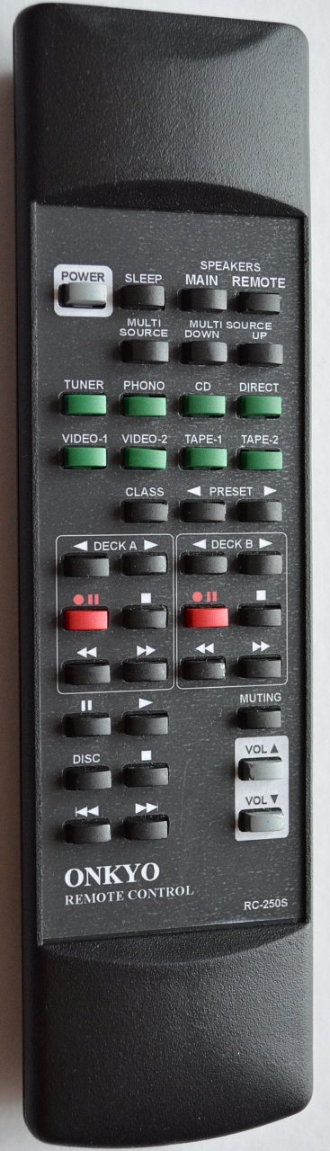 ONKYO RC-199S, RC-207S and RC-250S replacement remote control